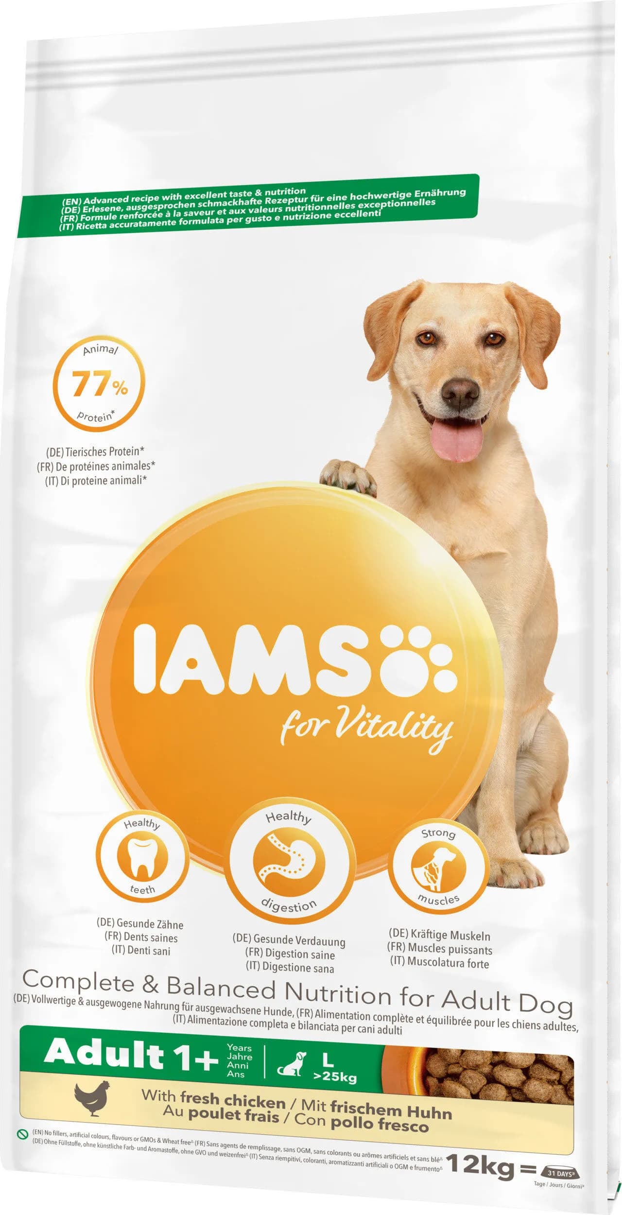 ADVENTUROS Bâtonnet à mâcher au Gibier Medium pour Chiens 200g