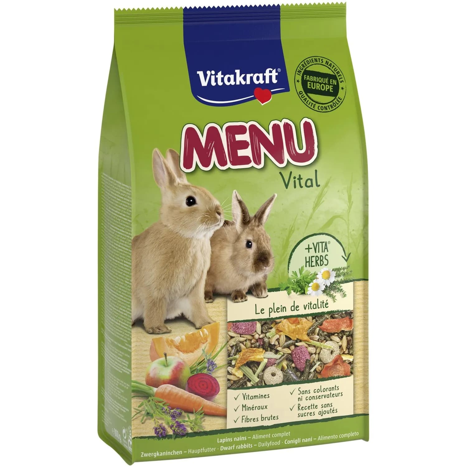 Aliment Pour Lapin Nain Sans Sucre Ajouté Menu Vital VITAKRAFT