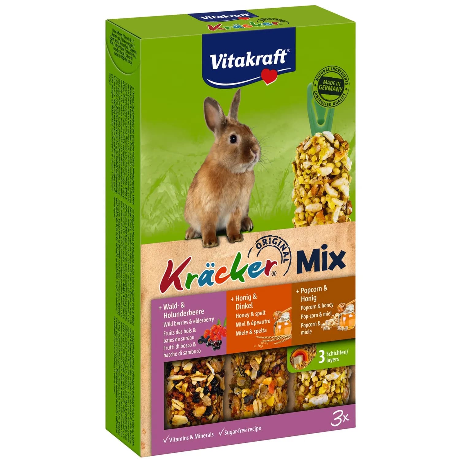 Friandise Kräcker Trio-Mix Pour Lapin VITAKRAFT