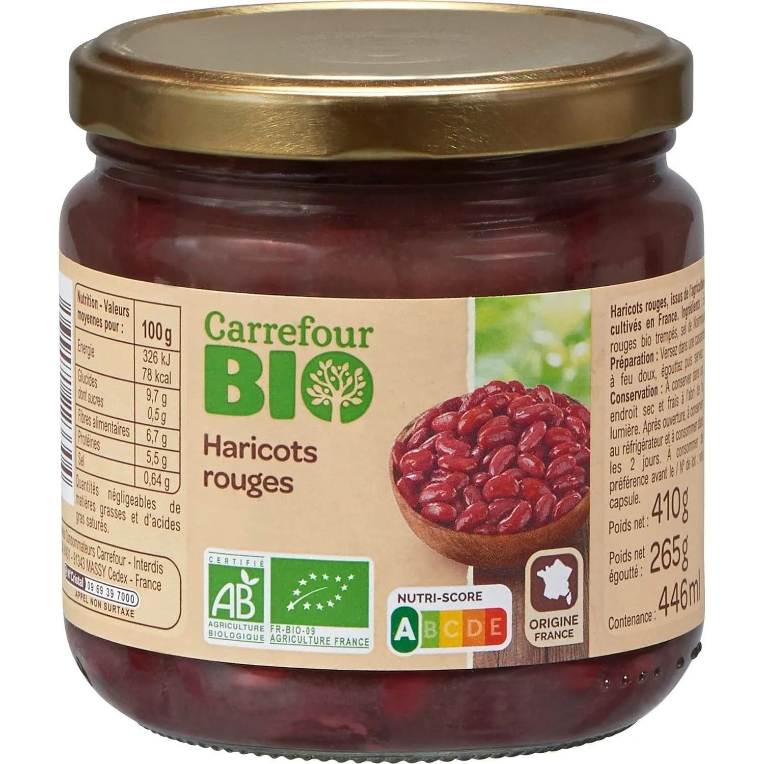 Haricots rouges CARREFOUR BIO