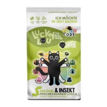Lucky Lou Food Code Croquettes pour Chat, Adulte, Volaille et Insectes