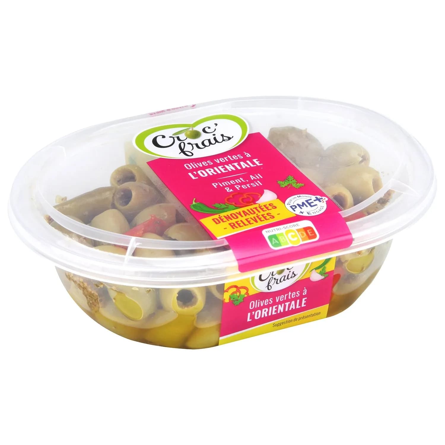 Olives vertes dénoyautée à l'Orientale CROC'FRAIS