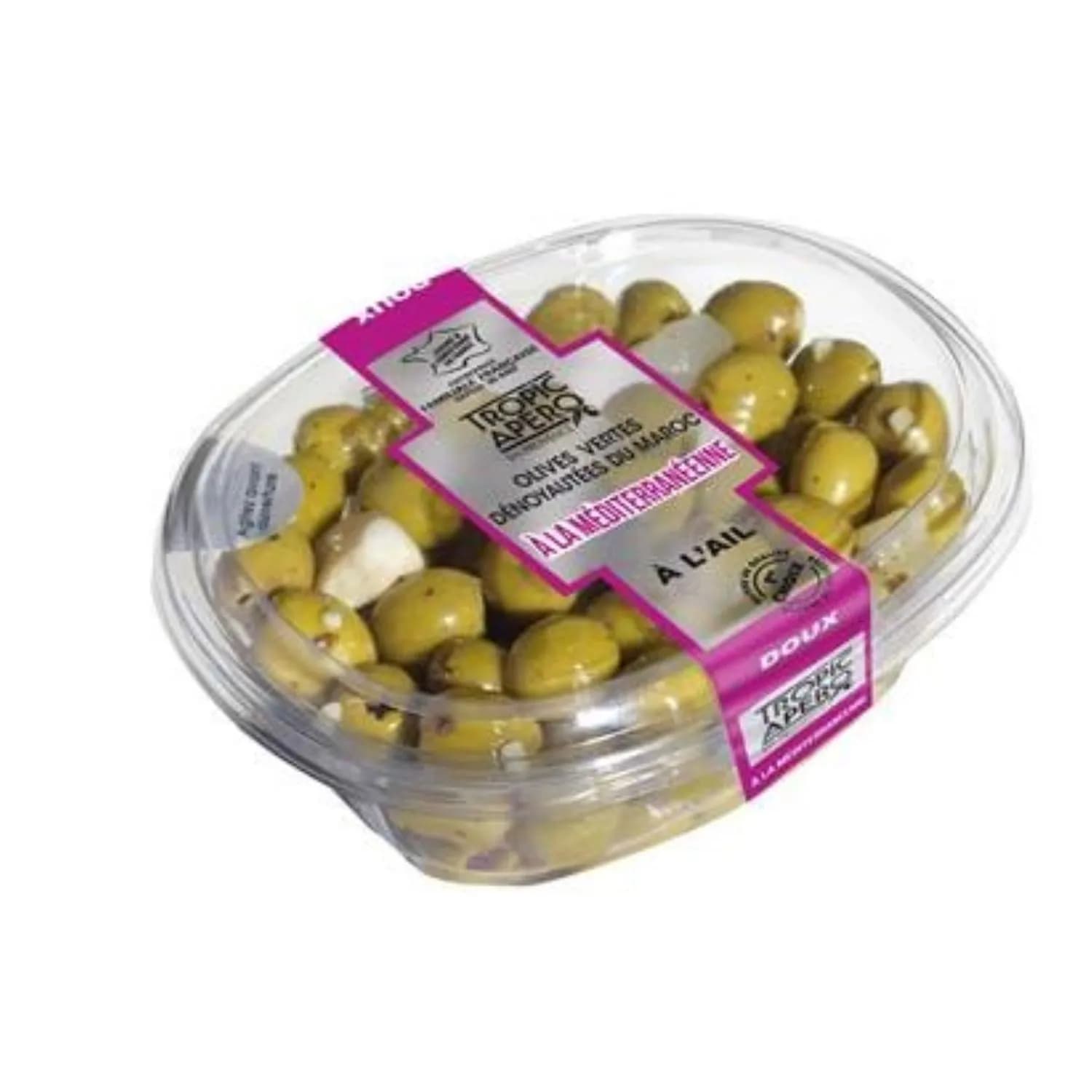 Olives vertes vertes dénoyautées Méditerranéenne TROPIC APERO