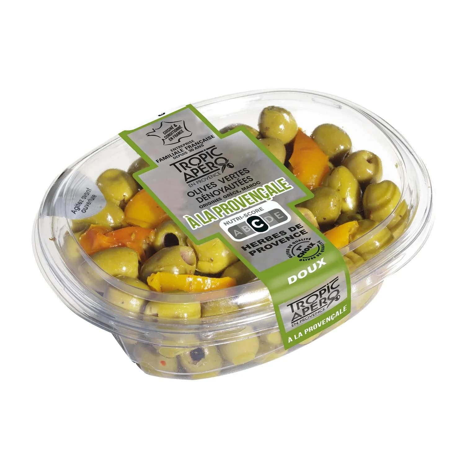 Olives vertes vertes dénoyautées Provençale TROPIC APERO