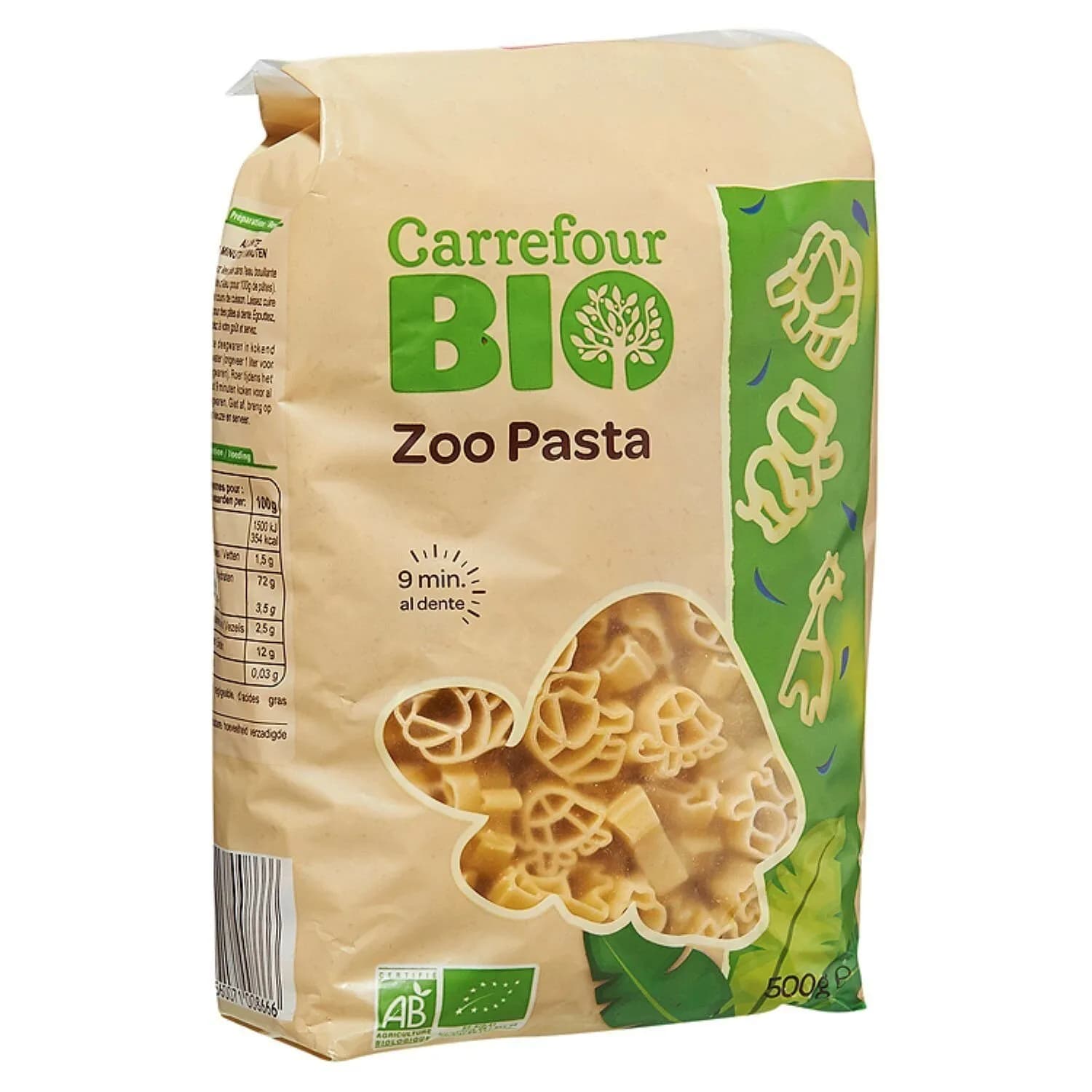 Pâtes zoo bio CARREFOUR BIO