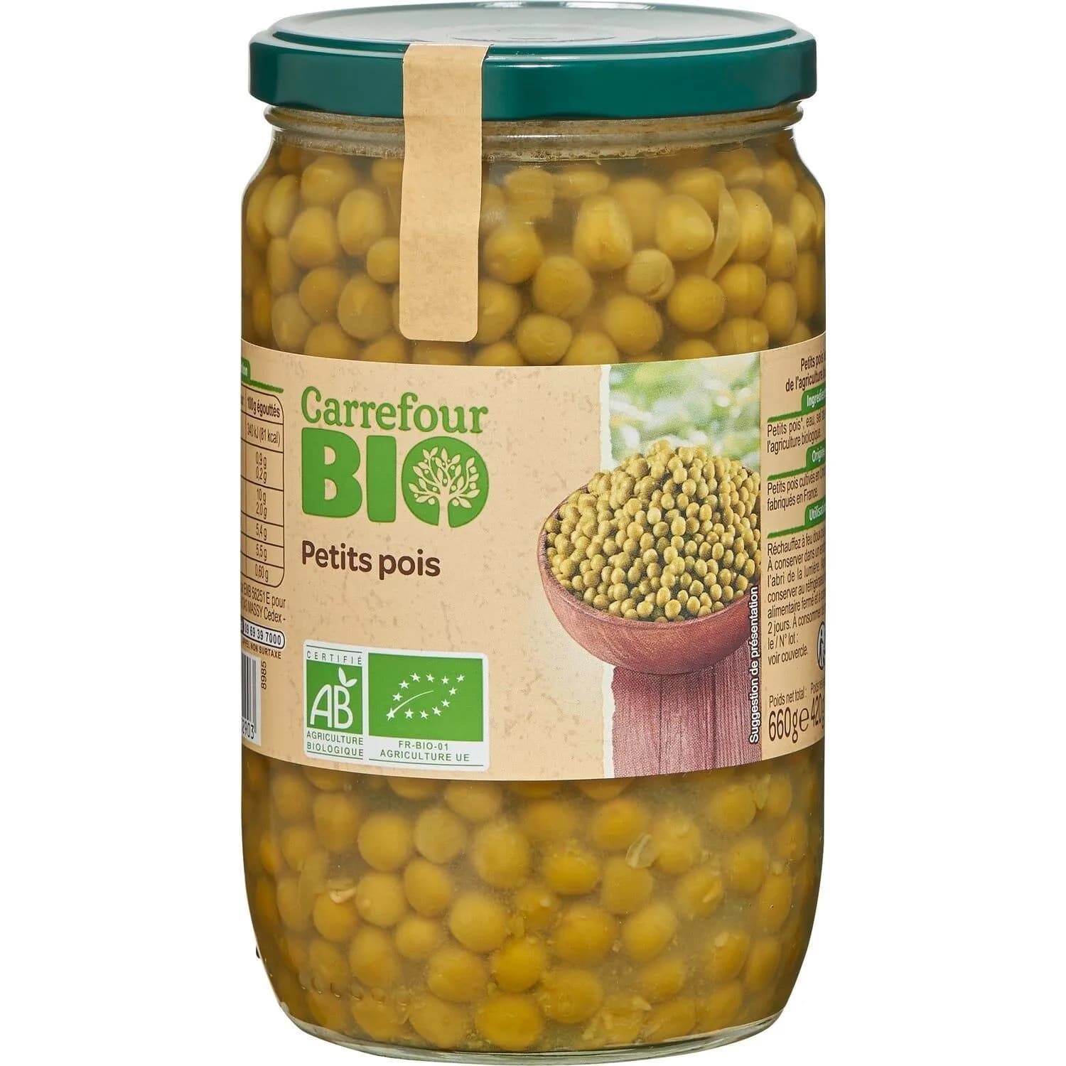 Petits pois Bio CARREFOUR BIO