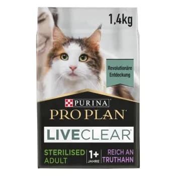 PRO PLAN Liveclear Sterilised Adult Dinde