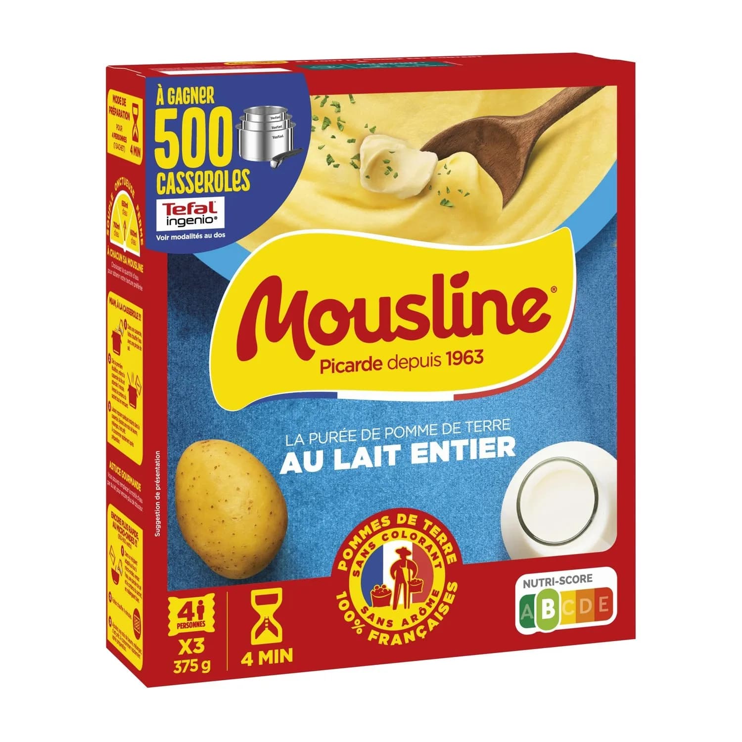 Purée au lait entier MOUSLINE