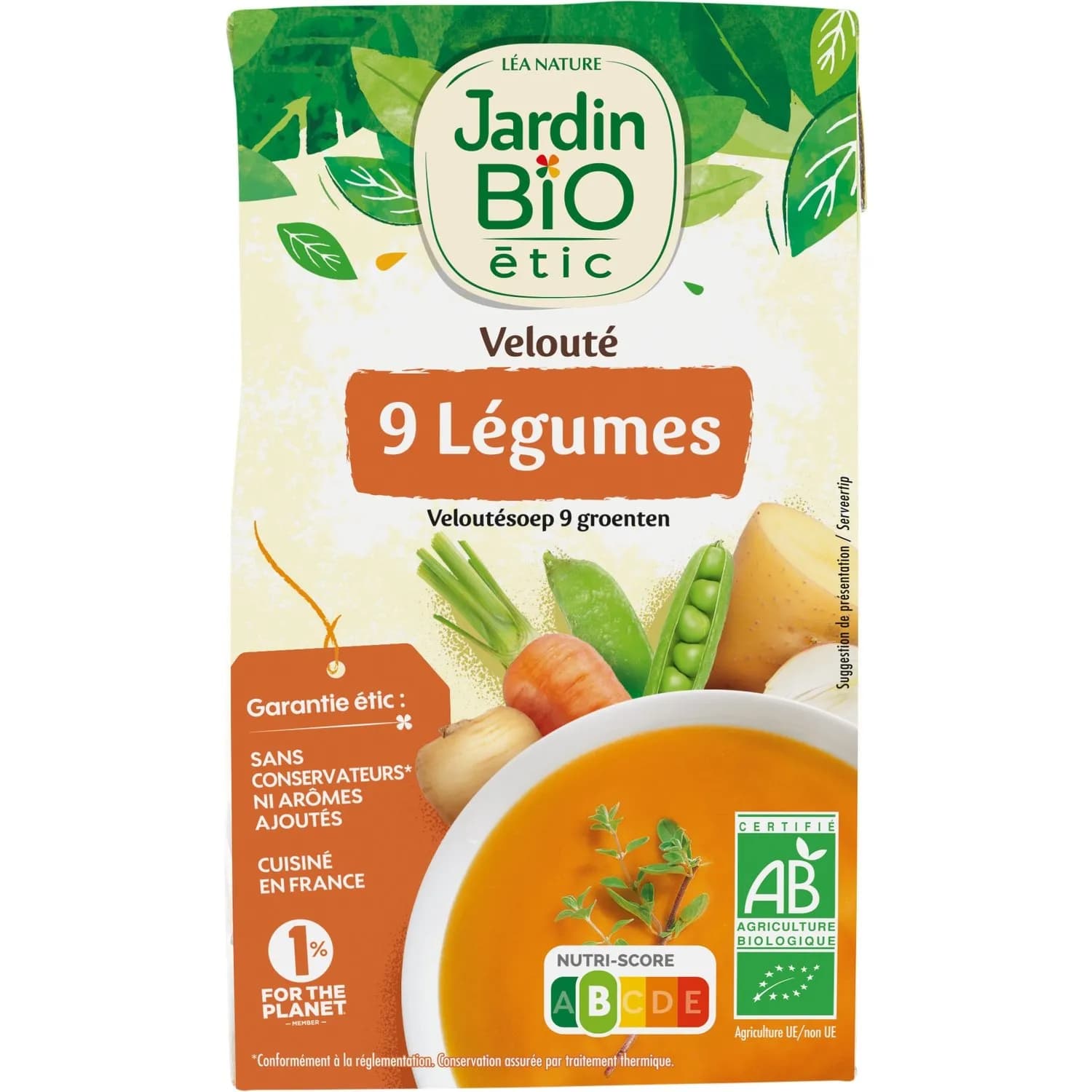 Soupe 9 légumes Bio JARDIN BIO